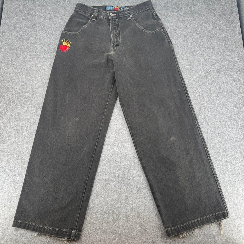 Vintage JNCO Jeans 179 Joker Classic Edition Pipes Black Wide Leg 33x32 - Picture 2 of 8